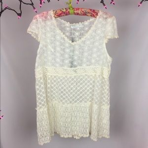 Ravi Embroidered Lace Blouse Beach